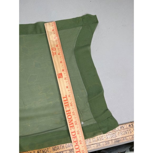 Echo Vintage Silk Rectangle Scarf Lightweight Green Neck Wrap Retro Bandana - Picture 2 of 5